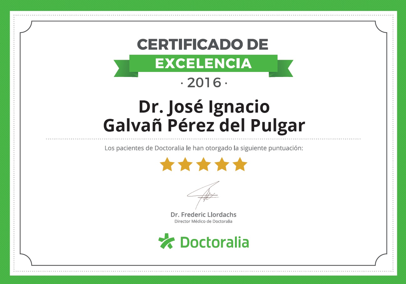 Certificado excelencia doctor jose ignacio galvañ